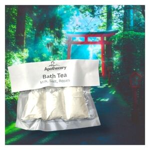 4/$15 Apothecary Bath Tea Milk Bath Tea Rose - Self Care Soak Holistic Handmade